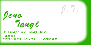 jeno tangl business card