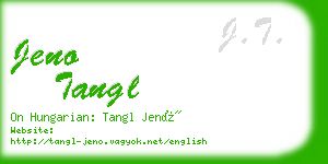 jeno tangl business card